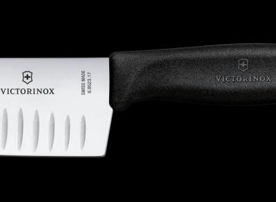 Swiss Classic Santokumesser, Kullenschliff schwarz